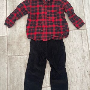 Carter's Red and Black outfit